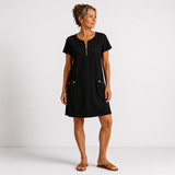 Lucienne - Leichtes Leinenkleid – Schwarz