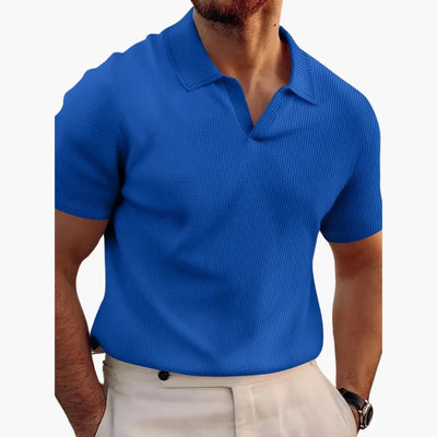 Stylisches Waffelpolo-Shirt für Männer - bequeme Passform