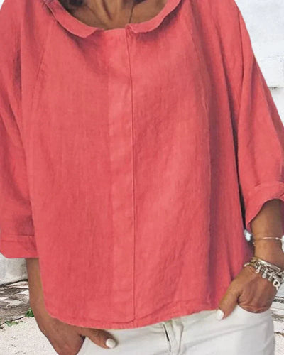 Naddie - Locker sitzendes Hemd in einfarbigen Farben