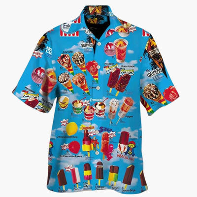 Lubomir – Elegantes Sommer Hemd Mit Eiscreme Drucken