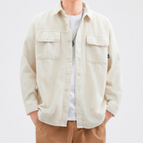 Karl | Herren Redwood Corduroy Hemd mit feiner Linienführung – Beige