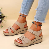 Kathrin | Damen Orthopädische Riemen Plattform Sandalen – Beige