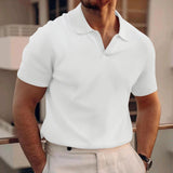 Ollie - Lässiges Waffel-Poloshirt für Herren – Weiß