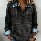Rowan™ Übergangsjacke – Halbknopf-Sweatshirt mit Kragen – Grau