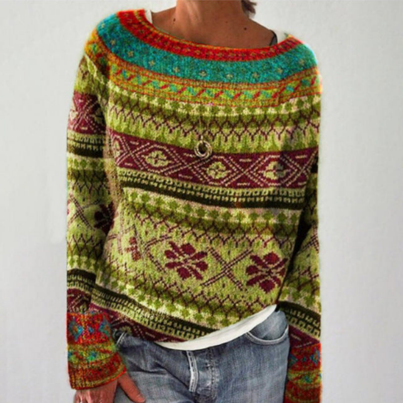 Damen Pullover | Strick klassisch mit Rundhalsausschnitt