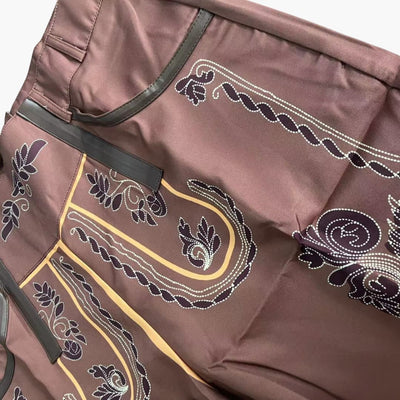 Bestickte Lederhose mit Gürtel für Herren - Oktoberfest 2025