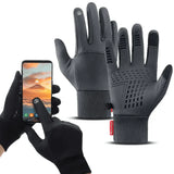 Touchscreen-Winterhandschuhe mit gutem Grip – Grau