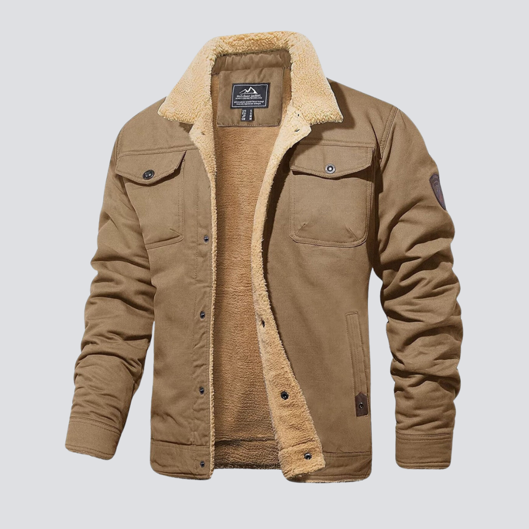 Klassische Utility-Jacke mit kuscheligem Sherpa-Futter für Männer