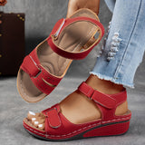 Orthopädische Damensandalen mit Fußbett – Venedig Rot