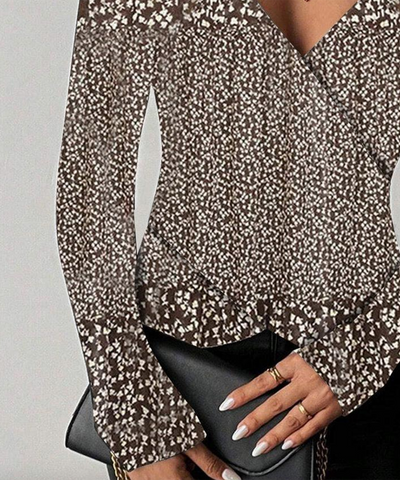 VALE | Retro long-sleeve shirt in brown