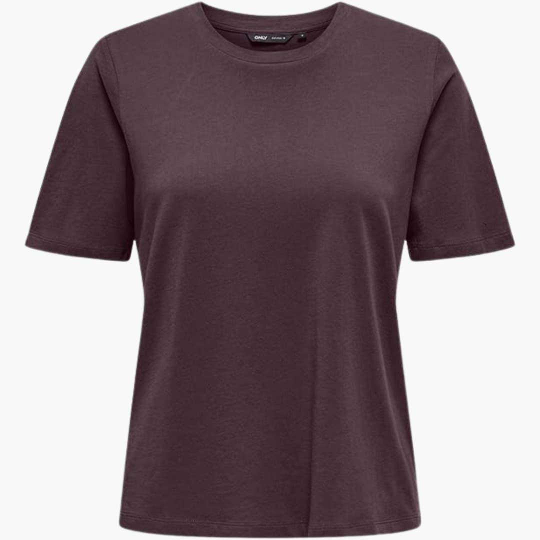 Damen T-Shirt mit Rundhals und kurzen Ärmeln aus Leichtstoff