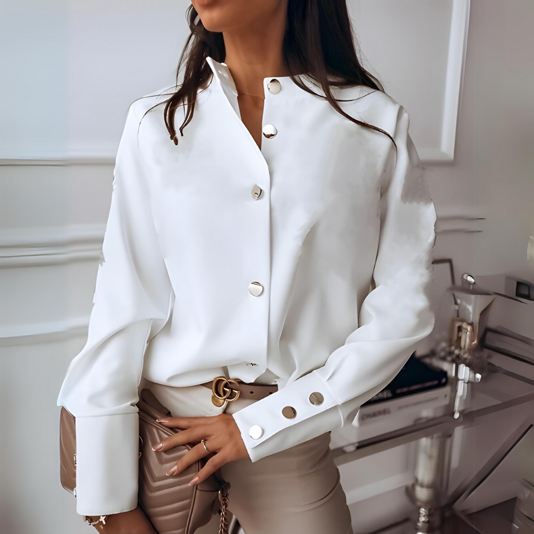 Langärmliges Button Down Hemd Für Damen | Formell