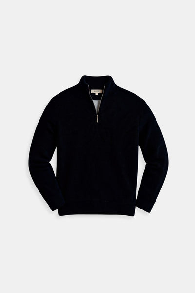 Minimalistischer Sweatshirt mit Reißverschlusskragen