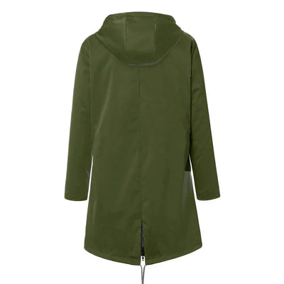 Casual Warme Fleecegefütterte Wasserdichte Regenjacke mit Kapuze für Damen | Ideal für den Winter