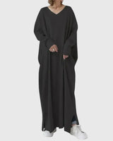 Viktoria | Damen Elegantes Maxikleid – Fließendes Maxi Kleid Elegant 2026 – Schwarz