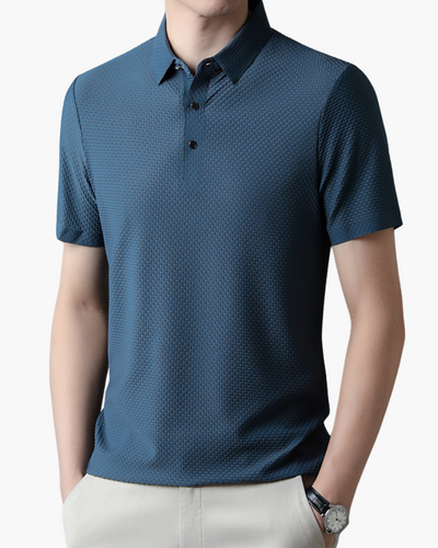 Herren Texturiert Stil Poloshirt | Kurzarm