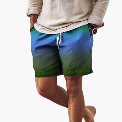 Herren Sommer Shorts mit Kordelzug und Farbverlauf