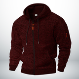 Paula | Stylische Herren-Fleecejacke cozy & modern – Burgunderrot