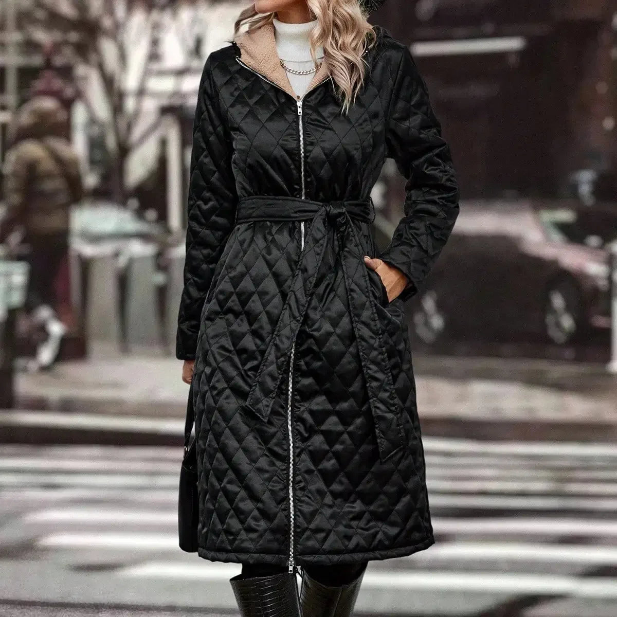 Alina® | Gestepper Kapuzenmantel