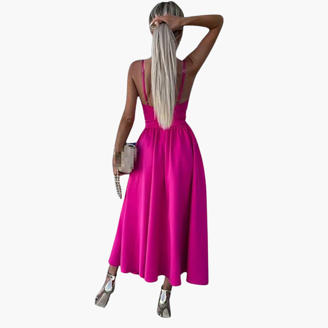 Elegantes Midikleid für Damen – Sommerkleid mit Trägern