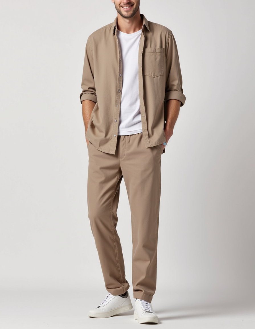 VALE | AIDEN – Beige two-piece set