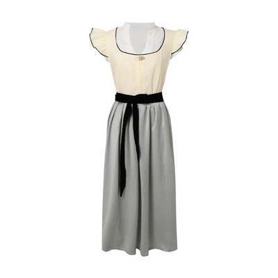 Damen Kurzarm Elegantes Traditionelles Kleid | Midi