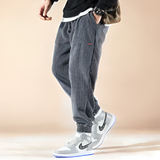 Theo | Oslo Cordhose Sweatpants für stilbewusste Herren – Gray