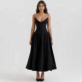 Laarni Kleid – Elegantes Korsett-Midi-Kleid für besondere Anlässe – Schwarz Laarni