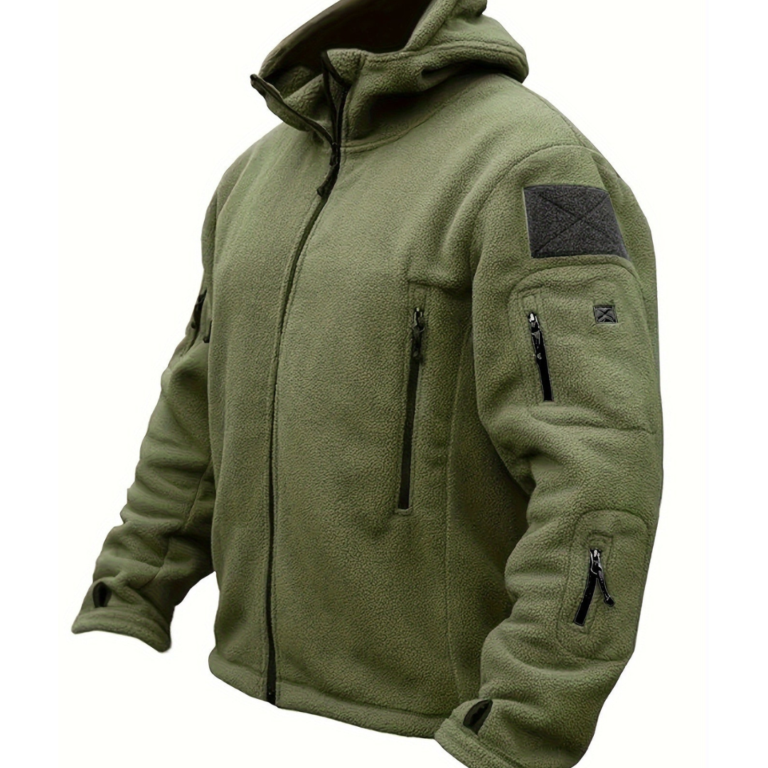 Herren Kapuzen Winddichte Reißverschluss Jacke | Multi Taschen