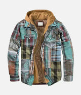 Elvorn - Taillierte Patchwork-Jacke – Mintgrün
