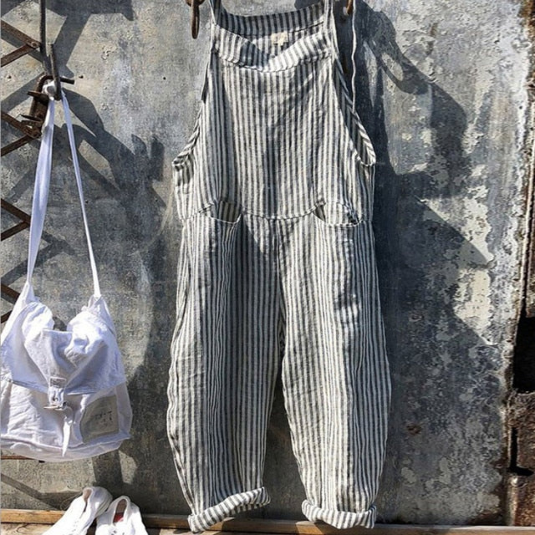 Karierter Ärmelloser Jumpsuit Für Damen | Sommer