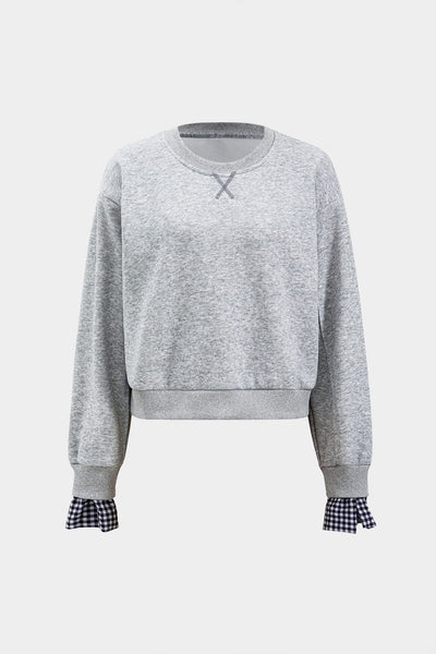 Elsa | Zweiteiliges Sweat-Set mit karierten Details