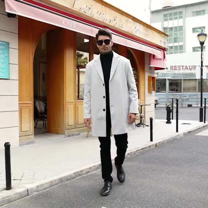 Casual Winter Trench Coat mit Retro-Stil für Herren | Ideal für den Winter