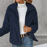 Hannah | Kurze und Moderne Damen Strick-Strickjacke – Marineblau