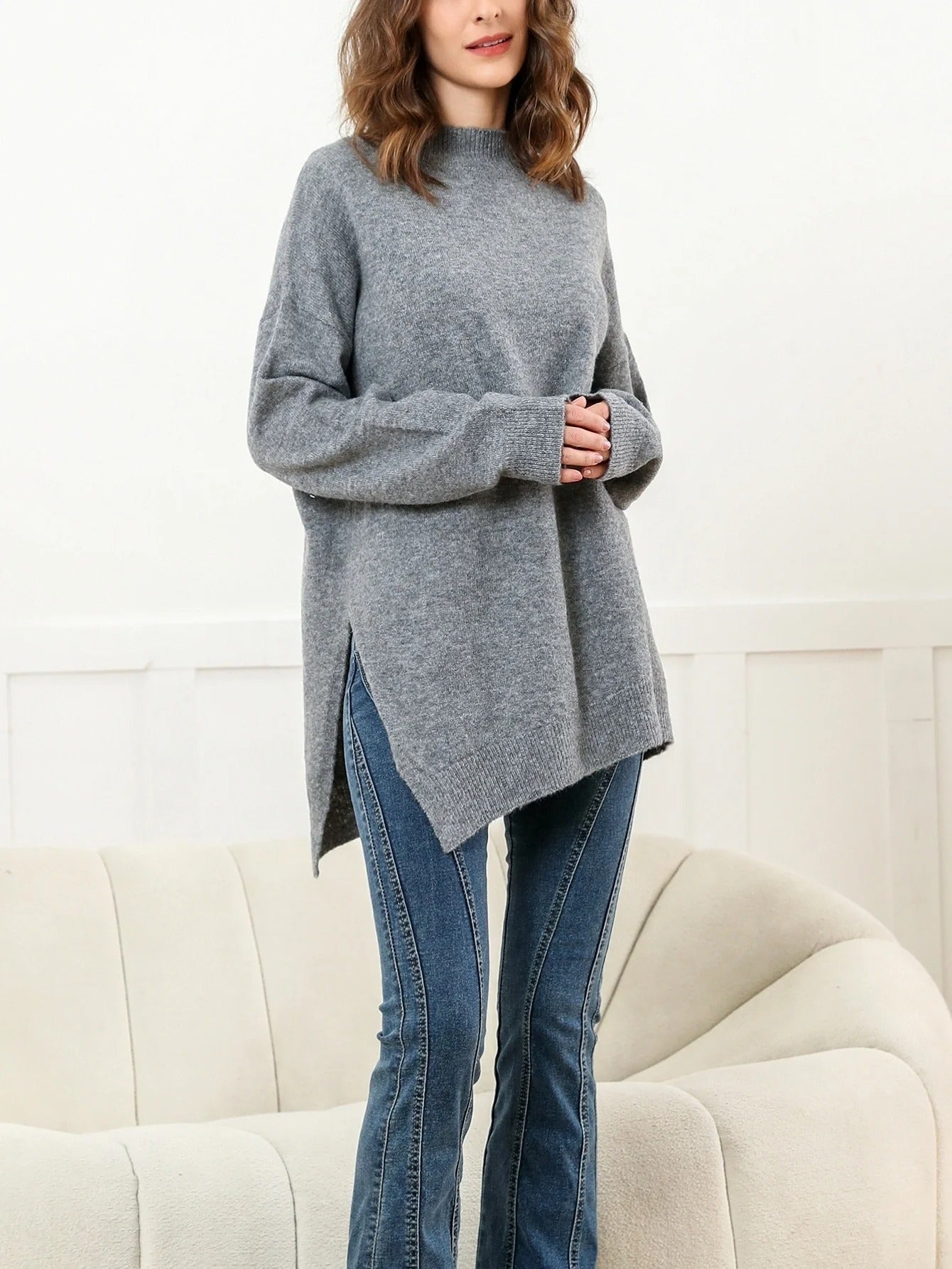 Daniela® | Eleganter Pullover mit Seitenschlitzen