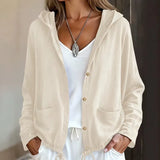 Fuida | Leichte Kapuzenjacke mit verstellbarem Saum – Aprikose