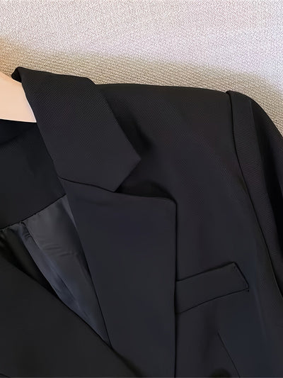 Schicke Langer Slim-Blazer Mit Goldenen Knöpfen Für Damen |  Ideal für das tägliche Tragen