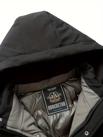 Lässige Thermojacke mit abnehmbarer Kapuze Winterjacke für Herren | Ideal für den Winter