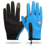 Wintersporthandschuhe mit rutschfestem Design – Blau