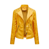 LARA / JACKE AUS GEWASCHENEM LAMMLEDER – Gelb