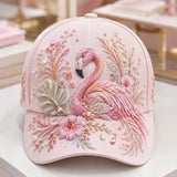 Arlena - Cap mit Blumenpferd-Motiv – Flamingo