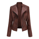 LARA / JACKE AUS GEWASCHENEM LAMMLEDER – Kaffee