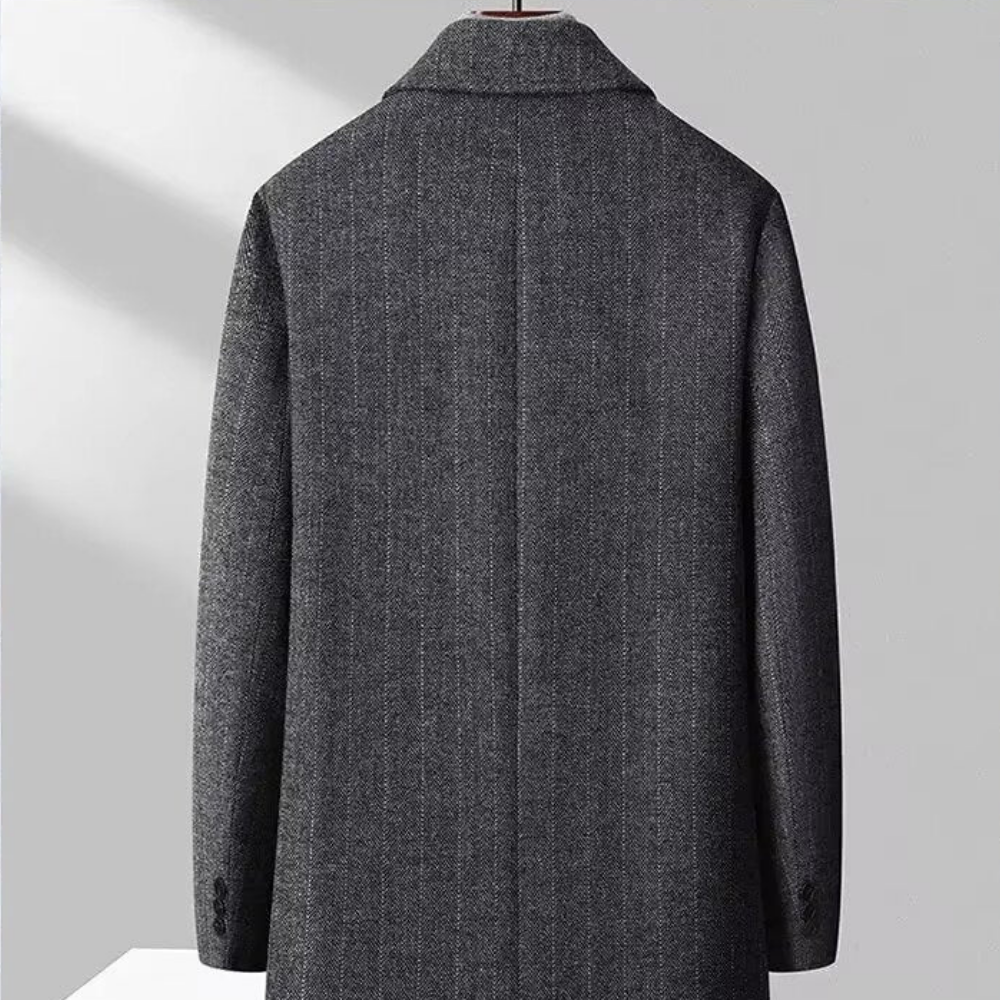 Ezechiel – Herren-Wollmantel mit gesteppter Innenfütterung