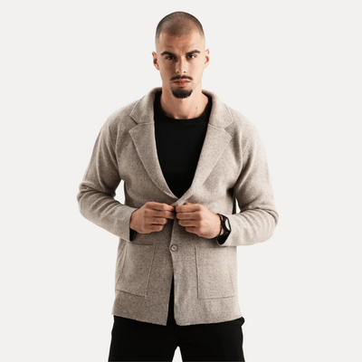 Herren Warme Stylische Winter Strickjacke | Vordertasche