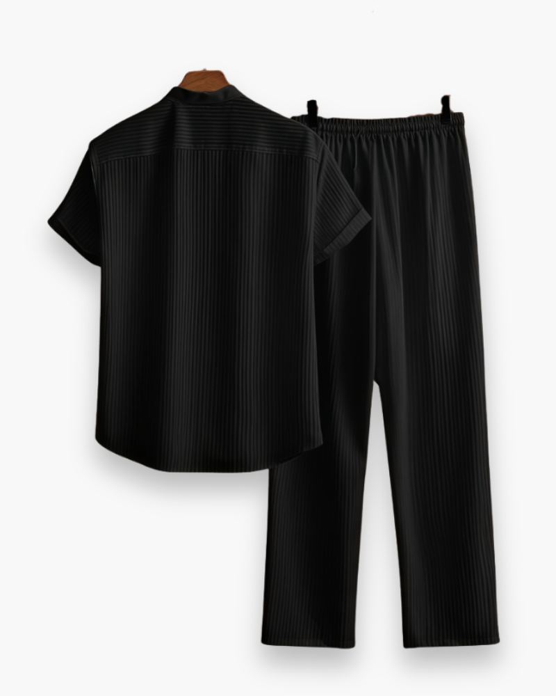 Herren Sommer Zweiteiler mit Kurzarmhemd & Hose | Lässig & Leicht