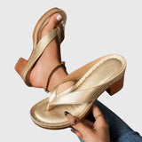 Emma | Elegante Sandalen Damen Komfort – Gold