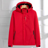 Elena | Eleganter Und Funktioneller Regenschutz Wasserdichte Jacke – Rot