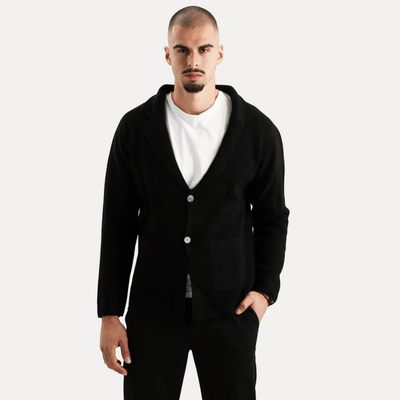 Herren Warme Stylische Winter Strickjacke | Vordertasche