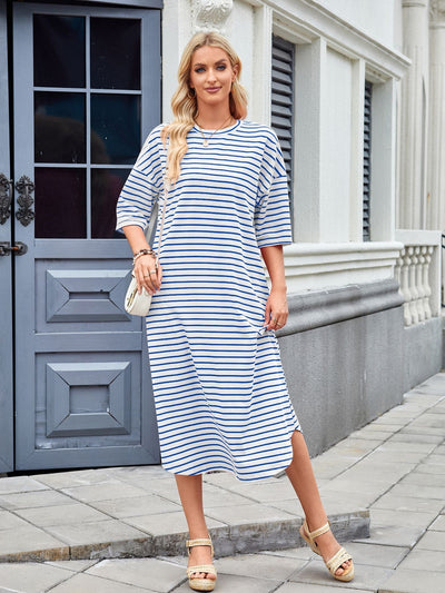 Lorena - Lässiges Sommerkleid mit Streifen für Frauen