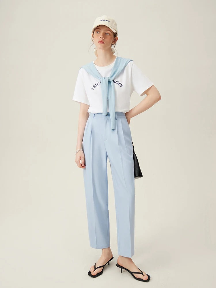 Thekla® | Klassische High-Waist-Bundfaltenhose